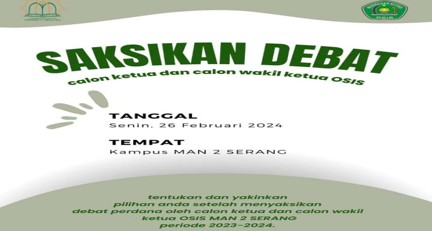 Debat Calon Ketua dan Wakil Ketua OSIS Periode Tahun 2024