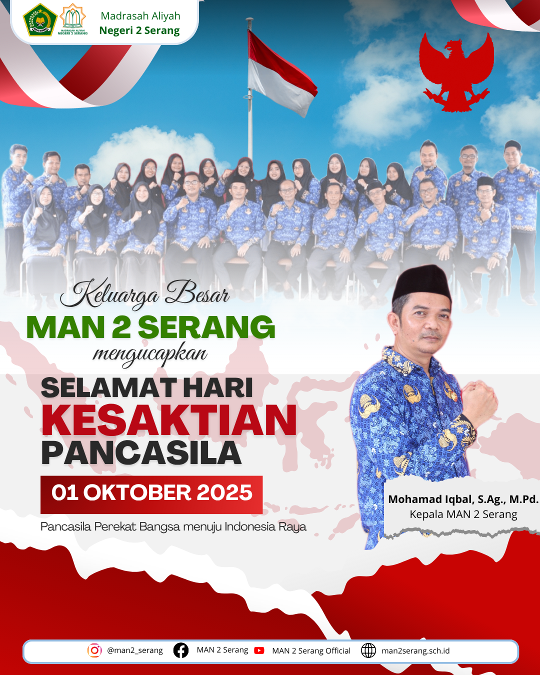 Keluarga MAN 2 Serang mengucapkan Selamat Hari Kesaktian Pancasila